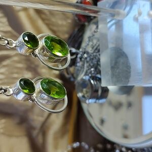 Peridot STERLING SILVER earrings
